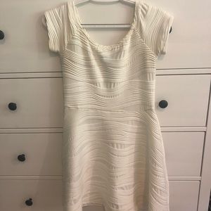 White forever 21 dress with a striped pattern